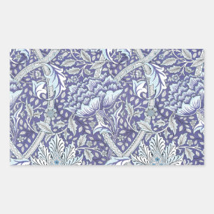 William Morris Windrush Blue Pattern Floral Rectangular Sticker