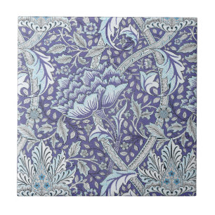 William Morris Windrush Blue Pattern Floral Tile