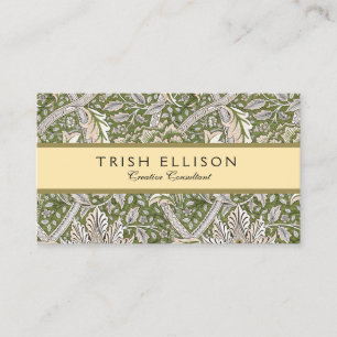 william morris windrush floral flowers classic business card