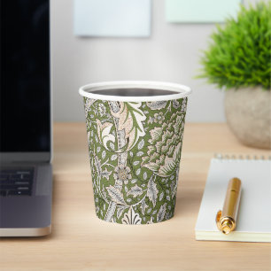 william morris windrush floral flowers classic paper cups