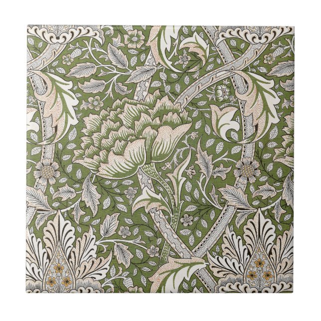 William Morris Windrush floral flowers classic Tile (Front)
