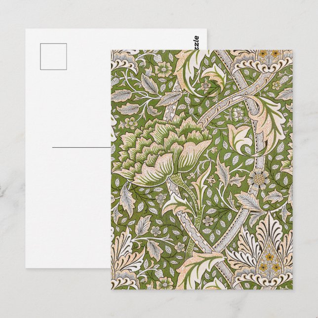 William Morris Windrush Floral Pattern Classic Postcard (Front/Back)