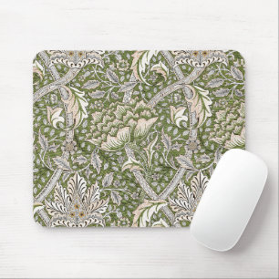 : William Morris Windrush Green Pattern: Vintage Mouse Pad