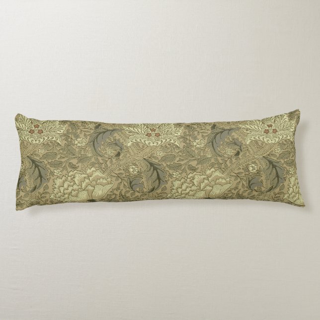 William Morris Windrush Wallpaper Pattern Body Cushion (Back)