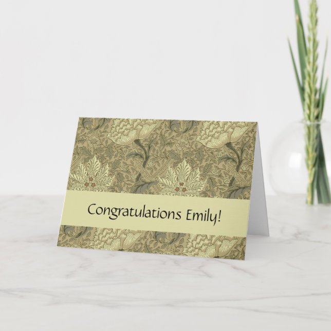 William Morris Windrush Wallpaper Pattern Card (Front)