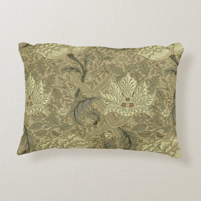 William Morris Windrush Wallpaper Pattern Decorative Cushion (Back)