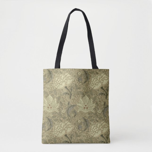William Morris Windrush Wallpaper Pattern Tote Bag (Front)