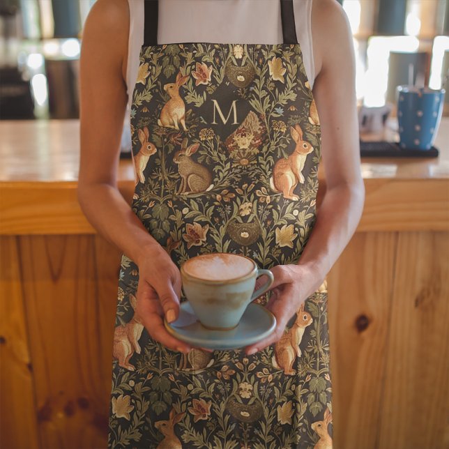 William Morris Woodland Floral Rabbits Christmas Apron (Creator Uploaded)