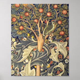 William Morris Woodpecker Pattern Poster