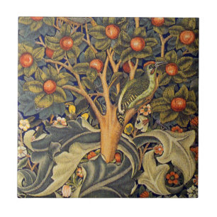 William Morris Woodpecker Pre-Raphaelite Tile