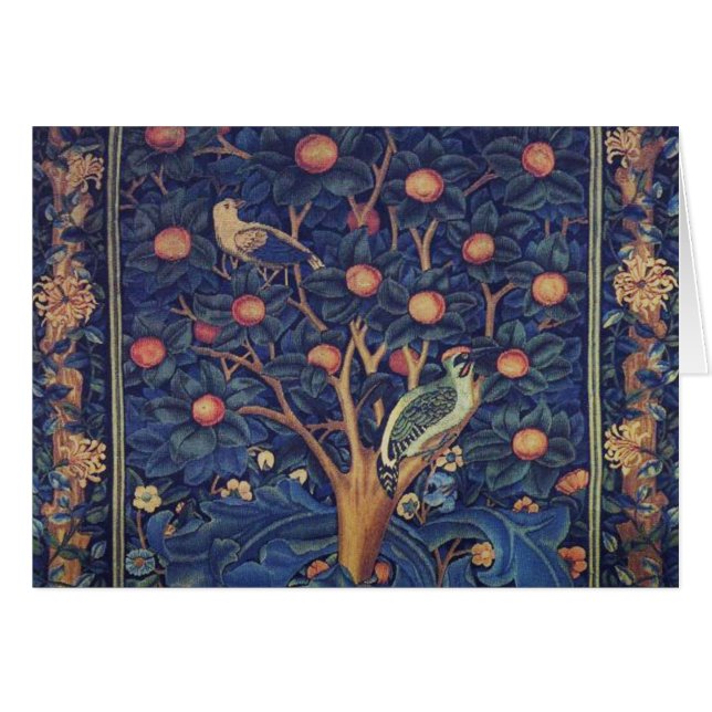 William Morris Woodpecker Tapestry Arts & Crafts  (Front Horizontal)