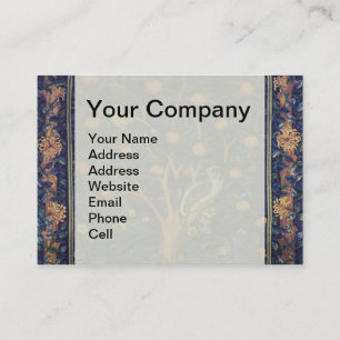 William Morris Woodpecker Tapestry Arts & Crafts Business Card