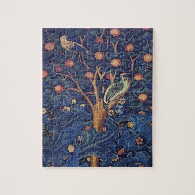 William Morris Woodpecker Tapestry Arts & Crafts  Jigsaw Puzzle (Vertical)
