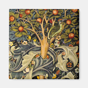 William Morris Woodpecker Tapestry Arts & Crafts Magnet