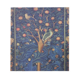 William Morris Woodpecker Tapestry Arts & Crafts  Notepad