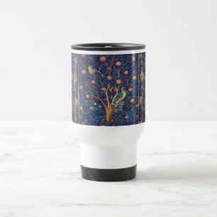 William Morris Woodpecker Tapestry Arts & Crafts Travel Mug