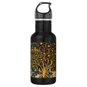 William Morris Woodpecker Tapestry Birds Floral 532 Ml Water Bottle
