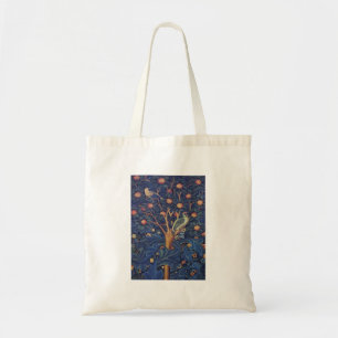 William Morris Woodpecker Tapestry Birds Floral Tote Bag