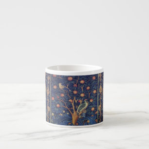 William Morris Woodpecker Tapestry Blue Design Espresso Cup