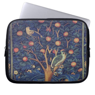 William Morris Woodpecker Tapestry Blue Design Laptop Sleeve