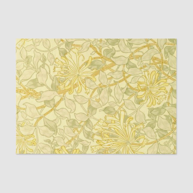 William Morris - Yellow Honeysuckle Tissue Paper (Front)