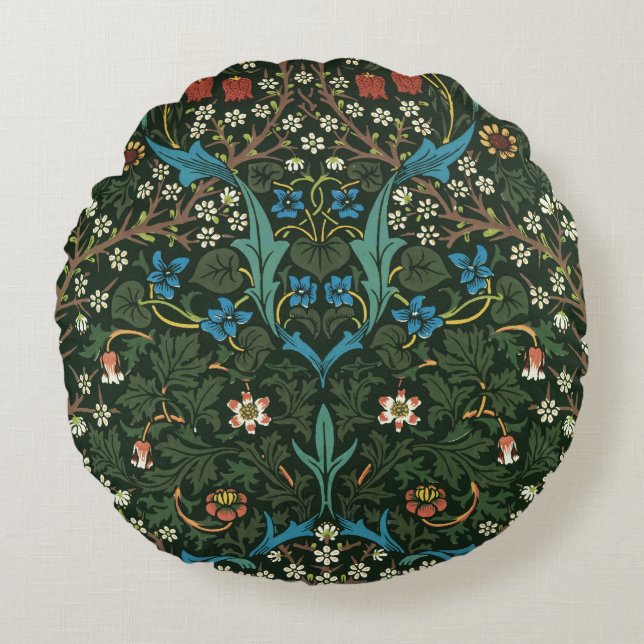 William Morris's (1834-1896) Tulip pattern. Round Cushion (Front)