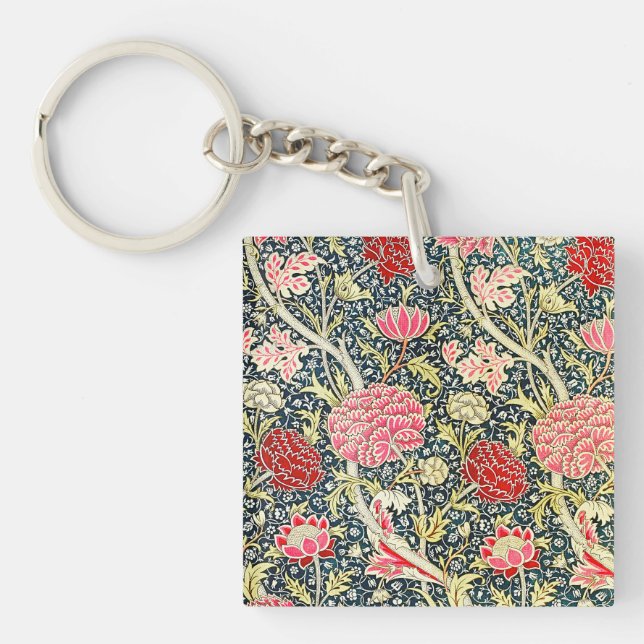 William Morris's Cray famous pattern Key Ring (Front)