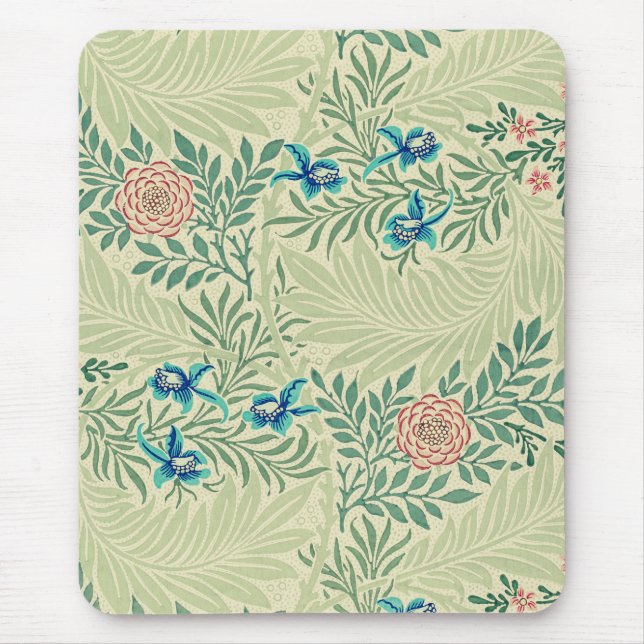 William Morris's Larkspur famous pattern   Mouse Pad (Front)