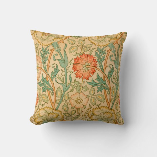 William Morris's Pink and Rose famous pattern  Cushion (Front)