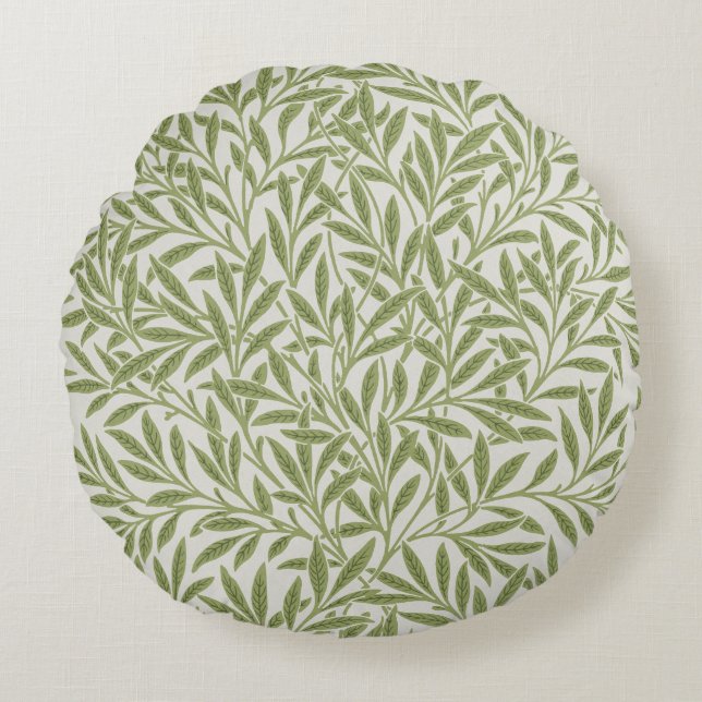 William Morris's Willow pattern (1874).  Round Cushion (Front)
