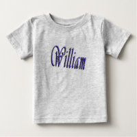 William Name In Blue Sparkle,