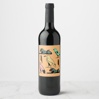 William Name in Hieroglyphs symbols of ancient Egy Wine Label