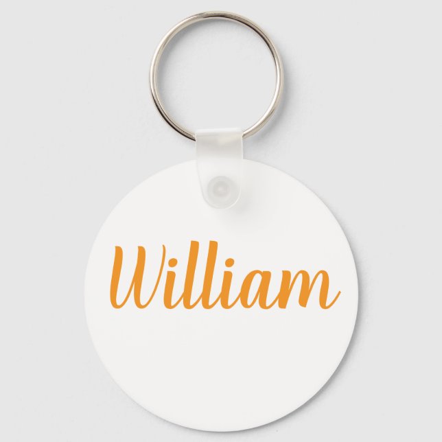 William name Metal ring keychain (Front)