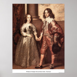 William of Orange with his future bride - Van Dyck Poster