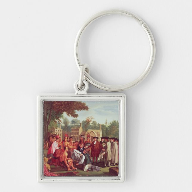 William Penn's Treaty with the Indians in 1683 Key Ring (Front)