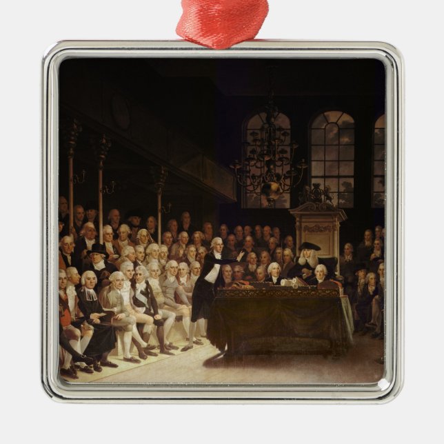 William Pitt addressing the House Metal Tree Decoration (Front)
