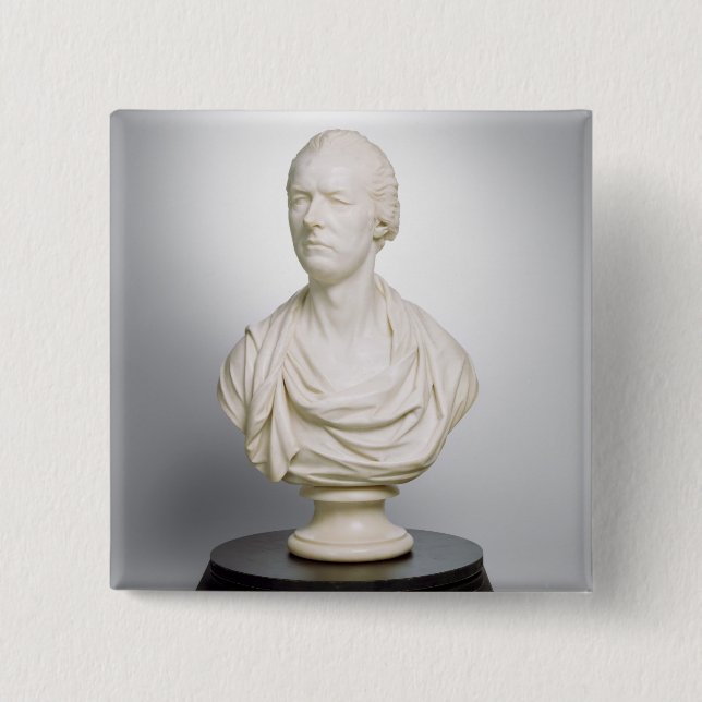 William Pitt the Younger (1759-1806) 1807 (marble) 15 Cm Square Badge (Front)