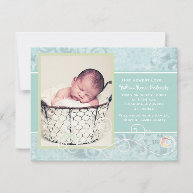 William Renee Birth Announcements (Front)