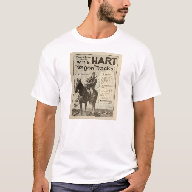 William S. Hart 1919 silent movie exhibitor ad T-Shirt (Front)