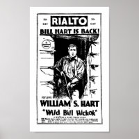 William S. Hart silent western film star movie ad