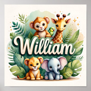 William Safari Nursery Wall Art
