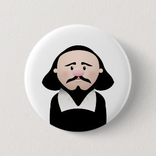 William Shakespeare 6 Cm Round Badge
