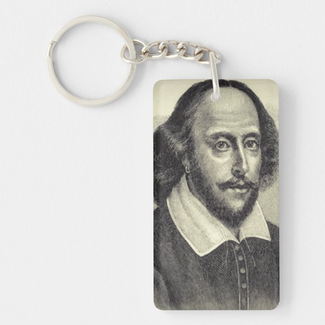 William Shakespeare Acrylic Keychain (Front)