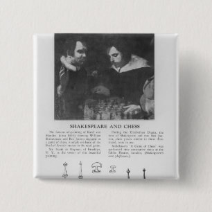 William Shakespeare and Ben Jonson 15 Cm Square Badge