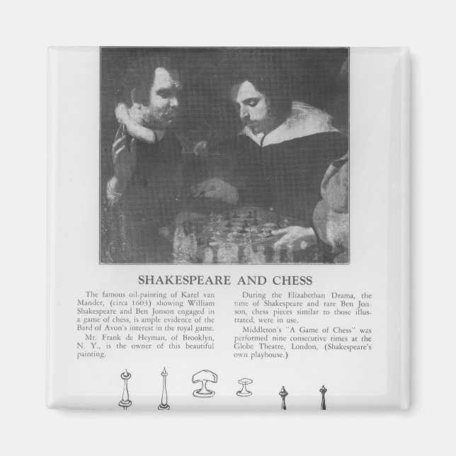 William Shakespeare  and Ben Jonson Magnet (Front)