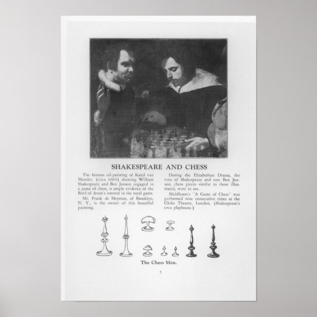 William Shakespeare  and Ben Jonson Poster (Front)