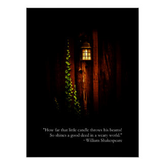 William Shakespeare Barn Lantern Poster