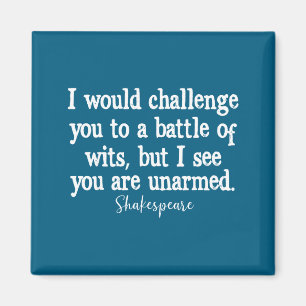 William Shakespeare Battle Of Wits English Literat Magnet