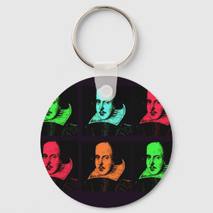 William Shakespeare Collage Key Ring