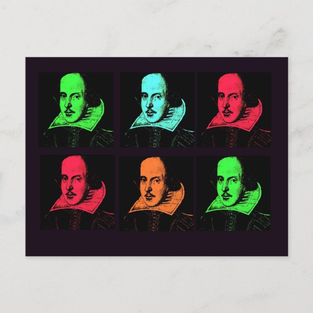 William Shakespeare Collage Postcard (Front)
